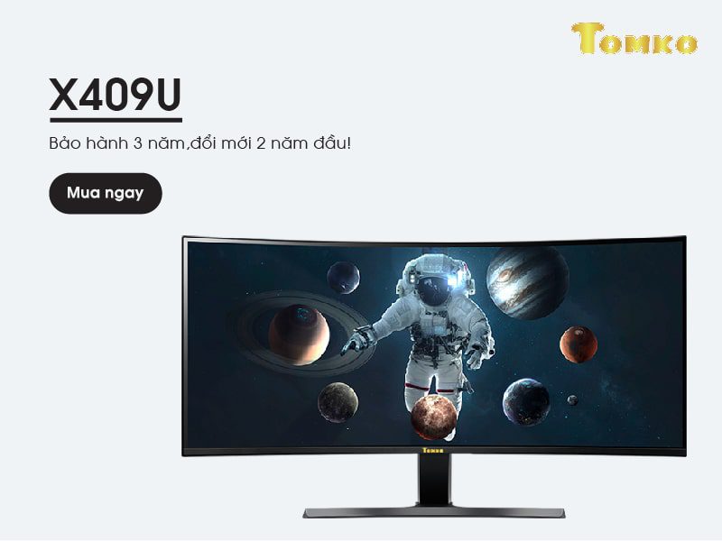 Màn hình máy vi tính để bàn PC LCD Tomko cong lớn nhất 40 inch giá rẻ X409U