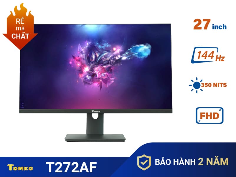 man hinh may tinh pc 27 inch 144hz 1ms ips tomko t272af 1