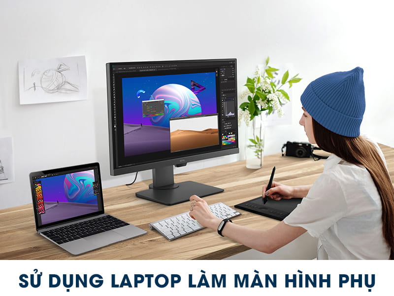 cach dung laptop lam man hinh phu