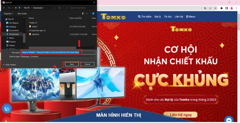 cach dua trang web ra man hinh may tinh bang cach luu website b4