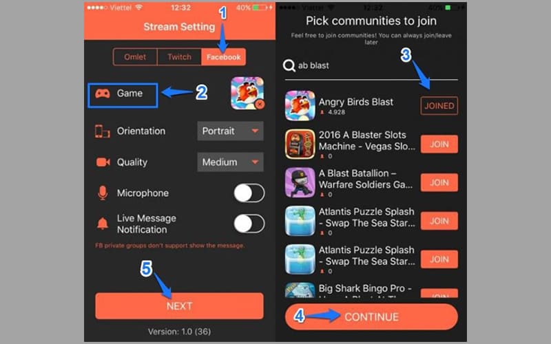 cach livestream game tren facebook bang dien thoai iphone b3