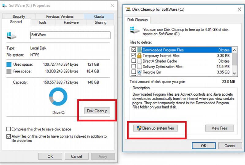 cach don rac may tinh win 10 su dung disk cleanup b1