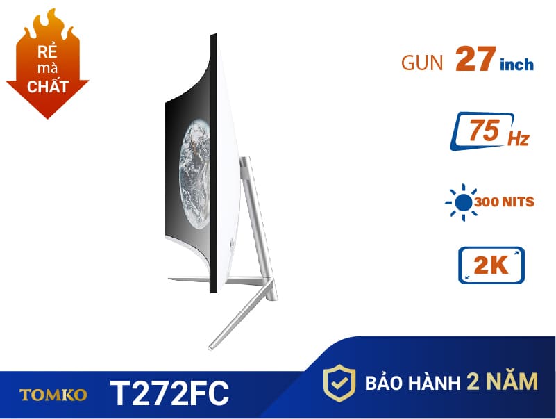 man hinh may vi tinh pc tomko 27 inch cong mau trang 75hz fullhd t272fc gun 2