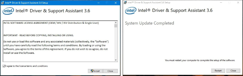 cach update driver card man hinh intel dung intel driver support assistant