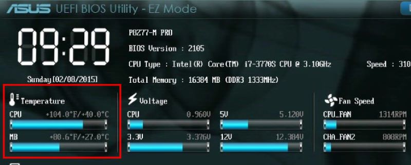 su dung bios de kiem tra nhiet do cpu