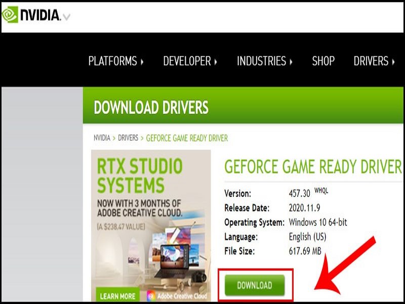 update driver card man hinh nvidia