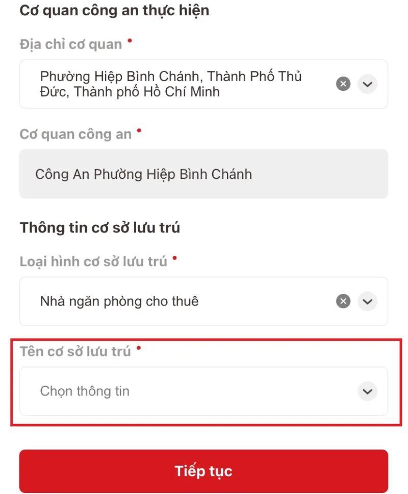 cac thong tin cung cap khi thong bao luu tru