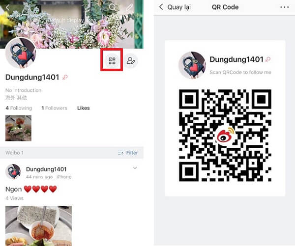 cach dang nhap weibo tren may tinh bang ma qr b4