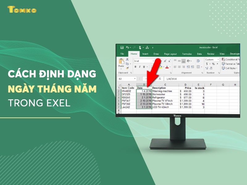 cach dinh dang ngay thang nam trong excel