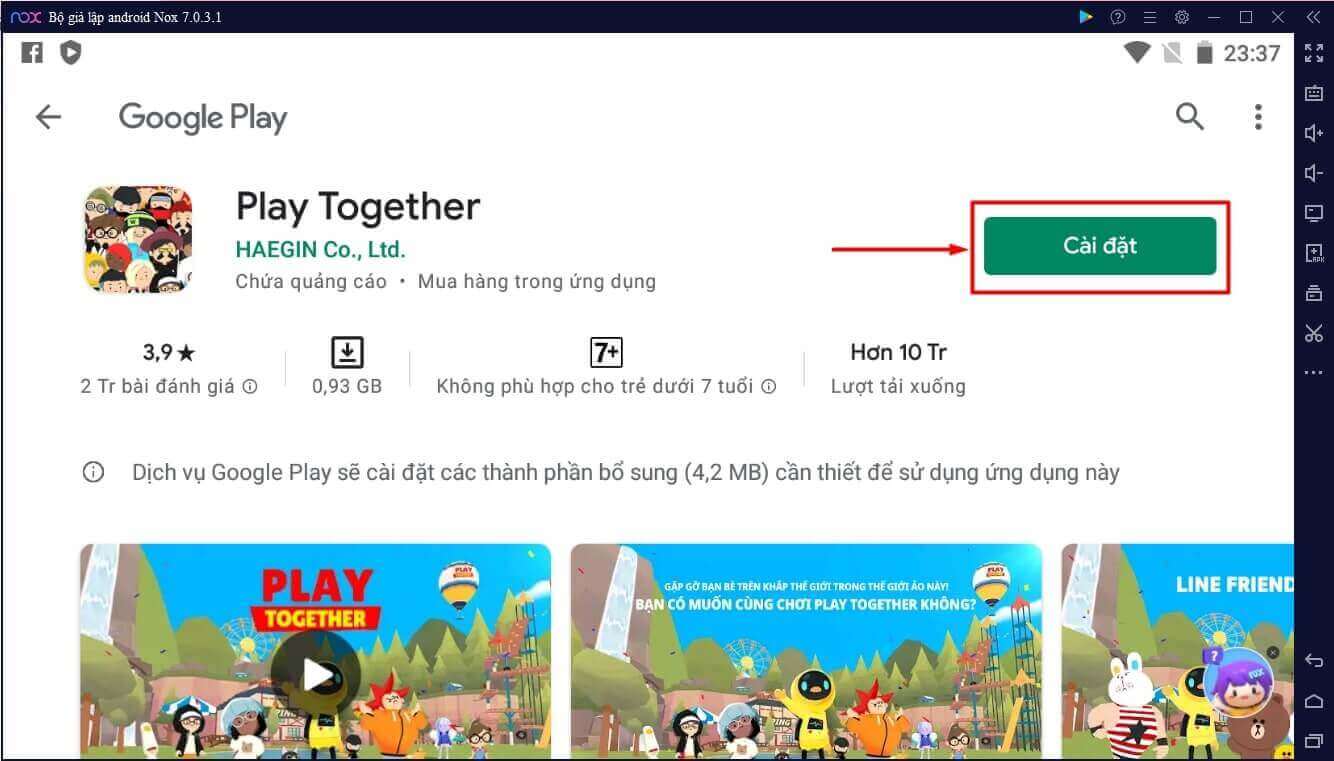 cach tai play together tren may tinh bang noxplayer b2