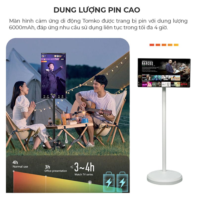 dung luong pin 6000mah su dung 4 6 tieng