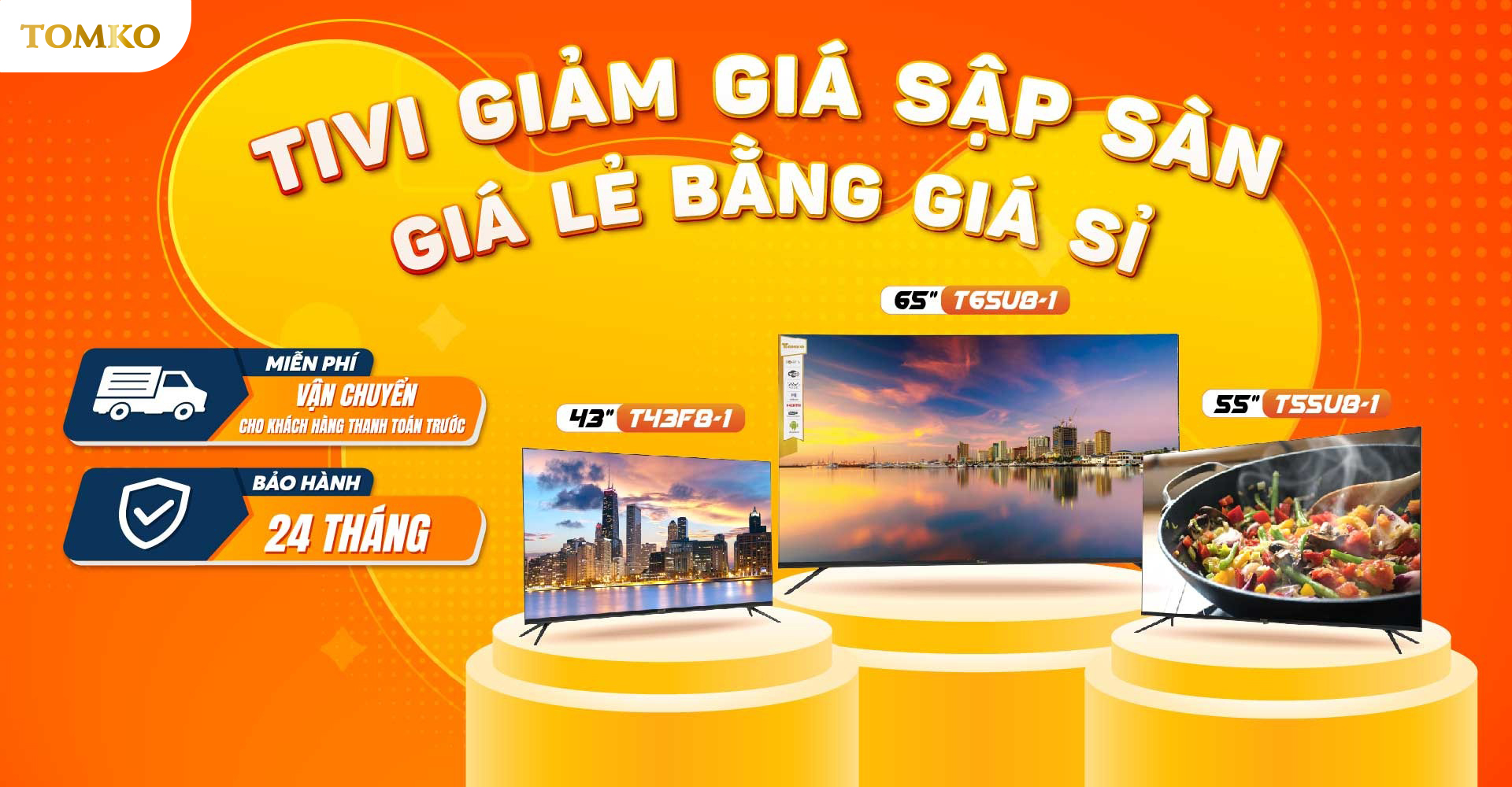 banner chuong trinh khuyen mai tivi tomko gia le bang gia si pc