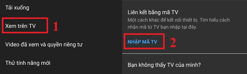  nhan chon nhap ma tv